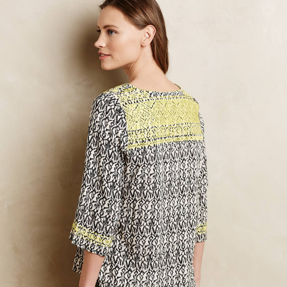 ANTRHOPOLOGIE | EMBROIDERED IKAT TOP BY MAEVE